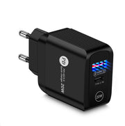 "Schnellladegerät Handy-Ladegerät 20WPD, 3000mA, QC3.0 USB+PD, mit Anzeigefunktion"