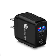 "Schnellladegerät Handy-Ladegerät 20WPD, 3000mA, QC3.0 USB+PD, mit Anzeigefunktion"