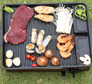 "Vielseitige Tragbare Outdoor-Grillplatte - Perfekt für 3-5 Personen, Geeignet für Alle Kochmethoden"