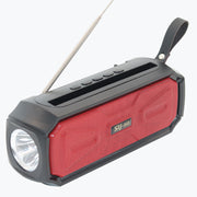 "Umweltfreundlicher Solar Bluetooth Lautsprecher mit Taschenlampe & Handyhalter, Staubdicht und Stoßfest, 1200mAh, Schnellladung"