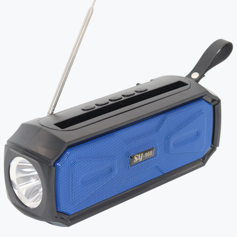 "Umweltfreundlicher Solar Bluetooth Lautsprecher mit Taschenlampe & Handyhalter, Staubdicht und Stoßfest, 1200mAh, Schnellladung"