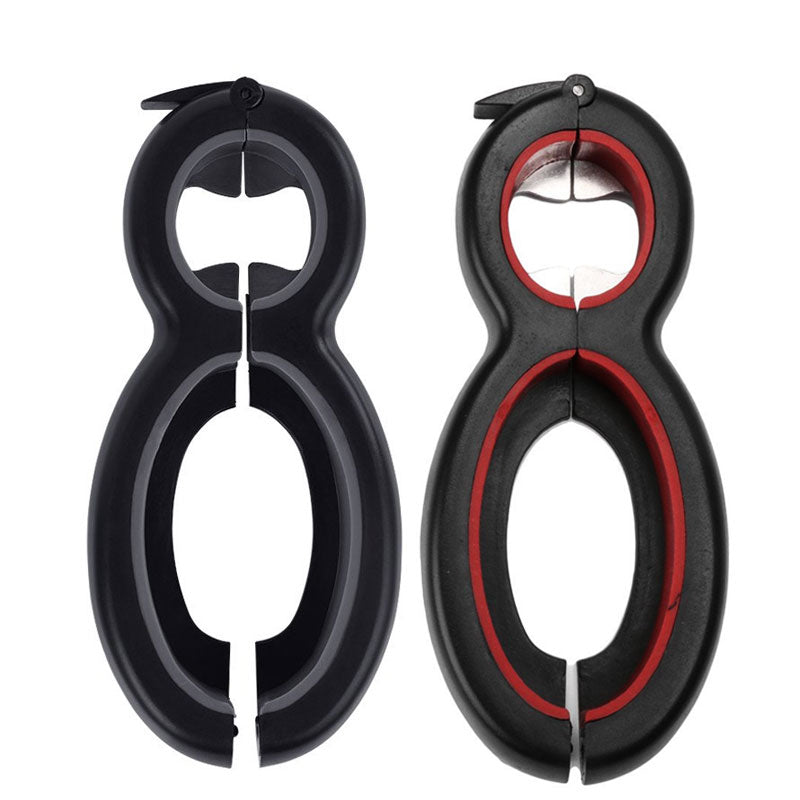 "Multifunktionaler 6-in-1 Dosenöffner - Einfache Handhabung, Ergonomisches Design, Ideal für Küche und Reisen"