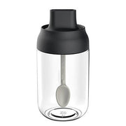 "Hochwertiges Airo Gewürzglas 250ml mit Löffel und Deckel - Premium Küchenhelfer in Schwarz, Blau und Schwarz"