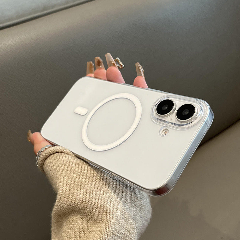 "Ultra-dünne Transparente Magnetische Handyhülle, Anti-Fall PC Material, Kompatibel mit Apple"