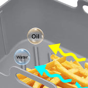 "Wiederverwendbarer Silikon-Heißluftfritteuse Topf mit Griff, Hitzebeständiger Korb, Rechteckiges Backzubehör für Fritteuse, Ofen und Mikrowelle"