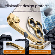 "Universelle Aromatherapie-Metallhandyhülle für iPhone 14 Modelle - Schutz und Luxus in Silber und Gold"