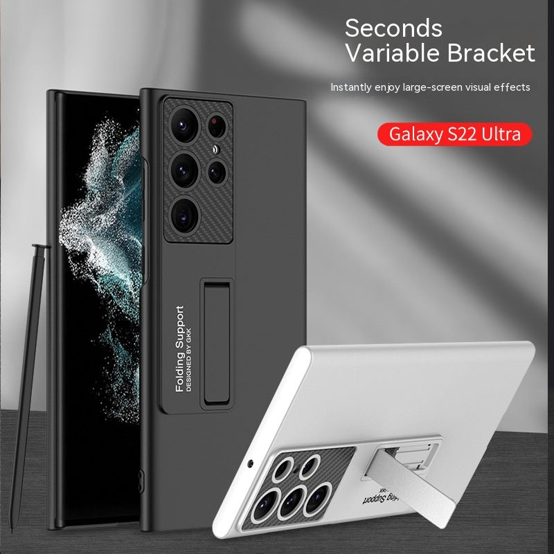 "Ultradünne Stoßfeste All-Inclusive Handyhülle mit Ständer in Eleganten Farben für Samsung"