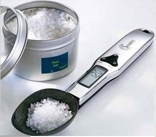"Digitale Küchenwaage mit LCD-Display und Messbecher - Genauigkeit 1g, Mini-Design, LED-Anzeige, Viereckig"