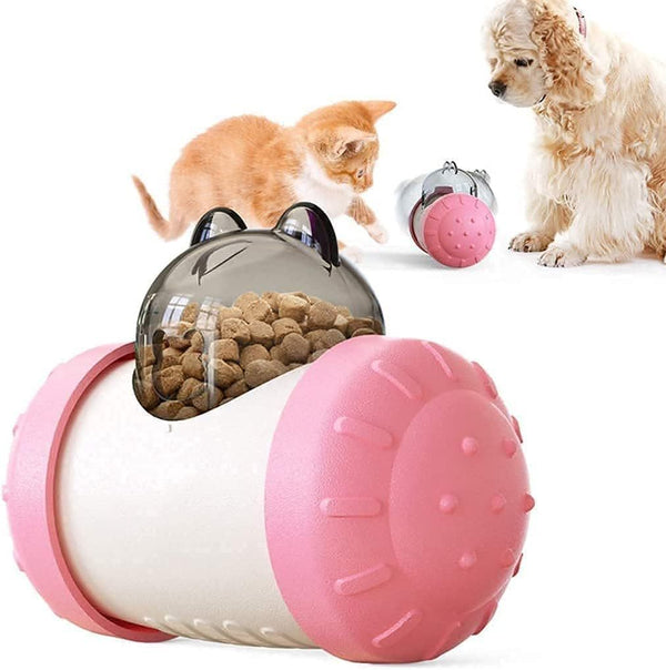 "Interaktives Haustier-Spielzeug: Hundesnack-Ball und Katzenfutter-Dispenser aus Gesundheitsfreundlichem Material, Mehrfunktionaler Fütterer, Einzigartiges Wackeldesign für Alle Hunde- und Katzengrößen"