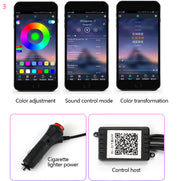 "RGB Auto Innenbeleuchtung - Flexible, App-gesteuerte Stimmungslichter mit Musikrhythmus - Einfach zu installieren"