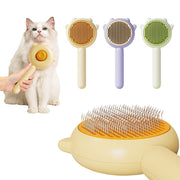 "Premium Haustier-Haarreinigungsbürste mit Auslöseknopf - Effektive Fellpflege für Hunde & Katzen aller Haartypen - Massage & Pflege, reduziert Verlust"