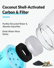 "Tragbarer Hunde-Wasserflasche mit Futterbehälter - Welpen Zubehör & Essentials für Yorkie, Chihuahua, Katze - Perfekt für Spaziergänge und Wanderungen"
