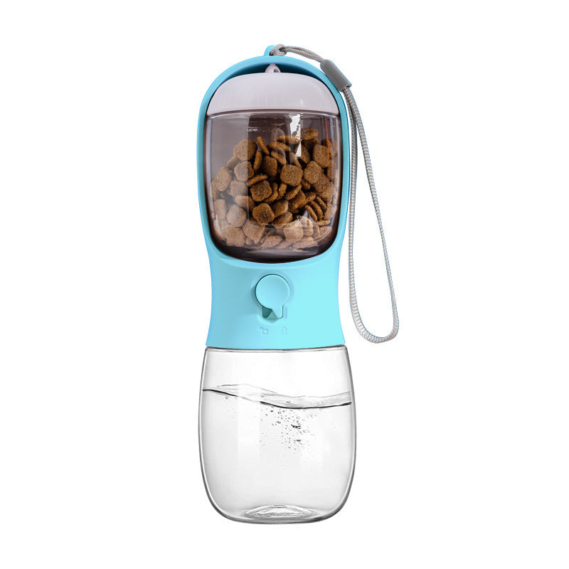"Tragbarer Hunde-Wasserflasche mit Futterbehälter - Welpen Zubehör & Essentials für Yorkie, Chihuahua, Katze - Perfekt für Spaziergänge und Wanderungen"
