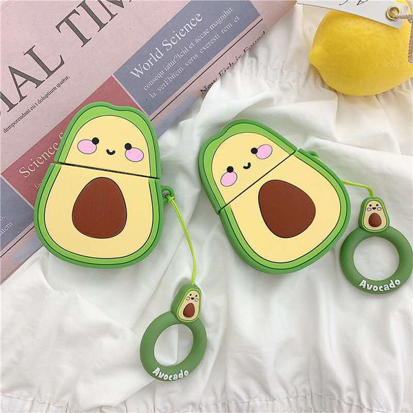 Kreative Avocado Silikonhülle für kabellose Kopfhörer Airpods