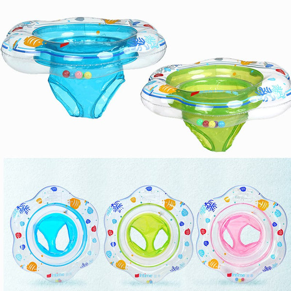 "Baby Schwimmhose Stil Aufblasbarer Schwimmring mit Fischmuster - Kinderschwimmsitz aus umweltfreundlichem PVC, Blau, Rosa, Grün"