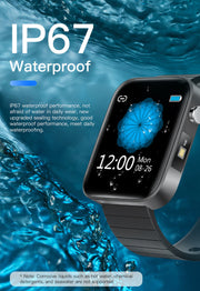 "Multifunktionale T68 Fitness Smartwatch, Kompatibel mit Android & IOS, 1.5 Zoll Bildschirm, Widerstandsfähiges TPU+PC Material, 250mAh Batterie"
