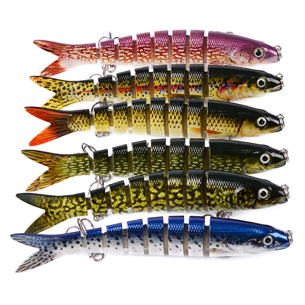 "Premium Hecht & Karpfen Angelköder - Robuste, Mehrteilige Hardbaits für Verbesserte Wurfweiten & Fischfang-Erfolg"