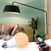 "Intelligente LED-WLAN-Glühbirne, Kompatibel mit Alexa und Google, Farbwechsel, Fernbedienung, Energiesparend, 7W Leistung"