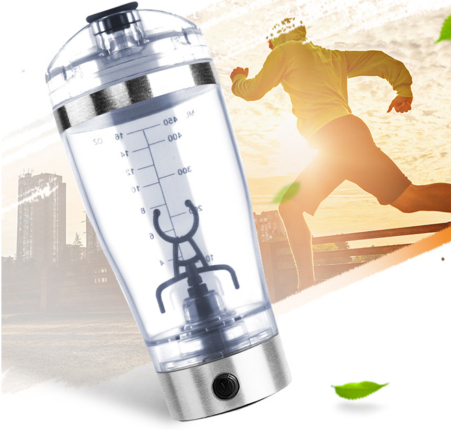 "Elektrischer Eiweiß-Shake-Mixer USB, Tragbarer Milch-Kaffee-Blender, Fitness-Sportflasche 600ml, Leicht zu Reinigen, Perfekt für Unterwegs"
