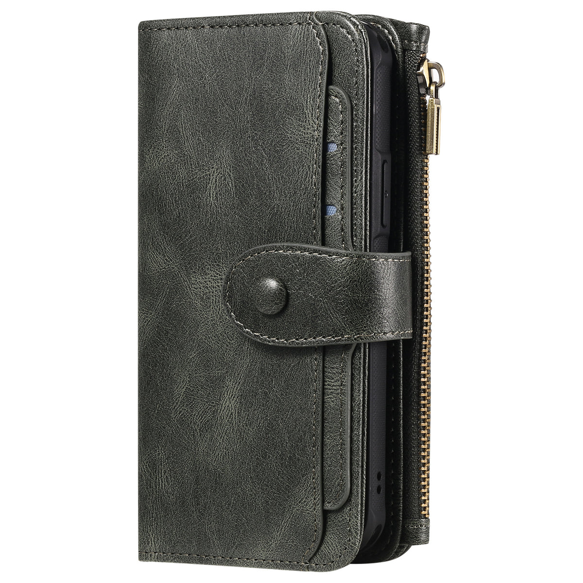 "Multifunktionale Retro Leder Handyhülle mit Kartenfach, Magnet & Anti-Fall Schutz, Kompatibel mit 16+ Modellen"