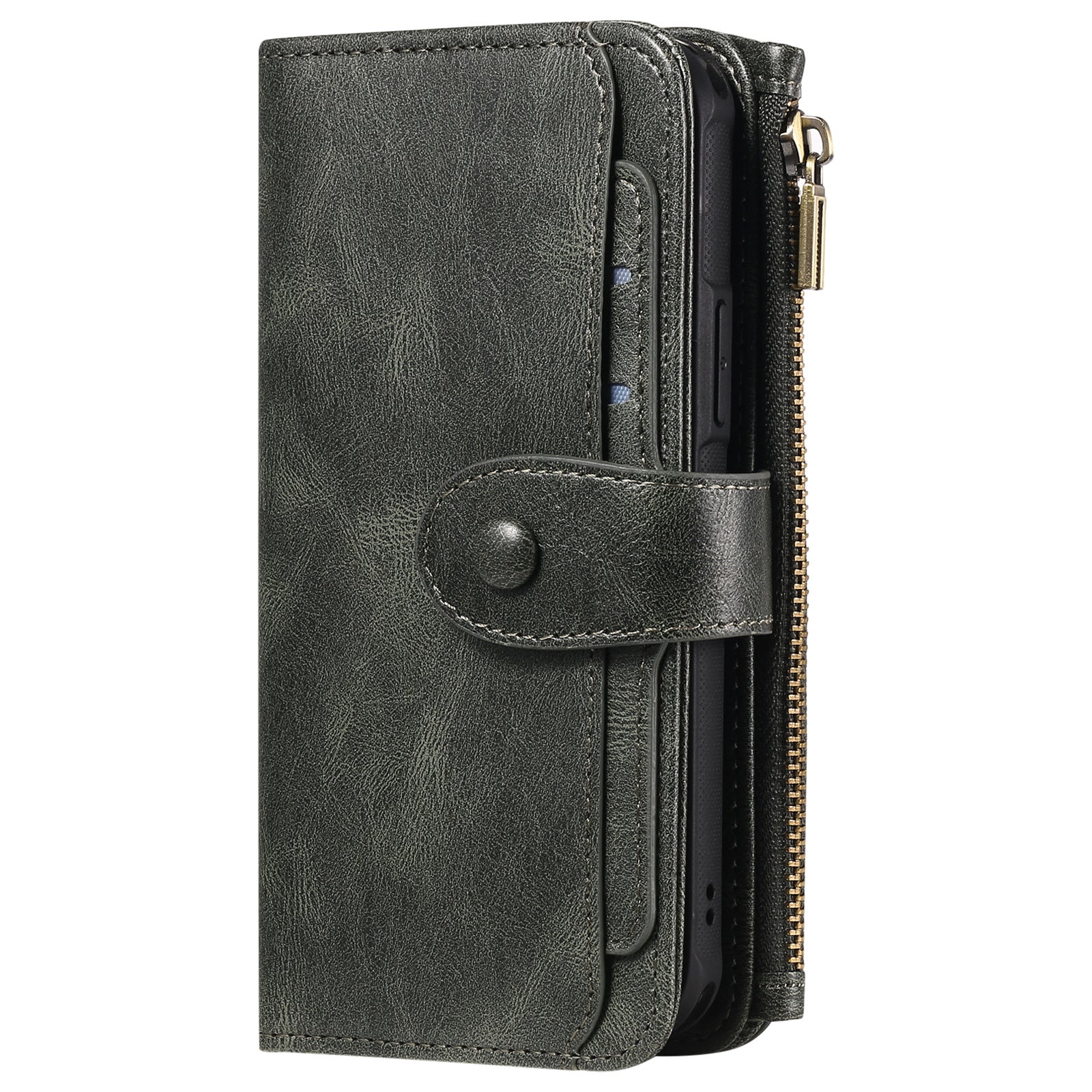 "Multifunktionale Retro Leder Handyhülle mit Kartenfach, Magnet & Anti-Fall Schutz, Kompatibel mit 16+ Modellen"