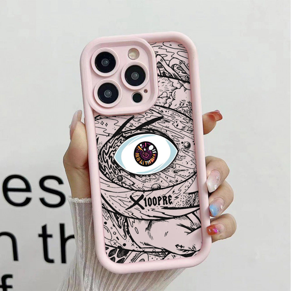 "Silikon Handyhülle in Vielfältigen Farben - DS Eye of God Design - Stoßfest, Anti-Fall & Anti-Fingerabdruck für Alle iPhone Modelle"