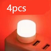 "Tragbare Mini USB Nachtlicht, LED Augenschutz Leselampe, Runde Buchlampe mit USB-Stecker für Computer & Mobile Power Charging"