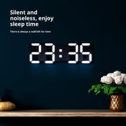 "Leuchtende 3D LED Wanduhr für Wohnzimmer und Schlafzimmer, kreatives Design, doppelseitig, Dekoration mit Beleuchtung"