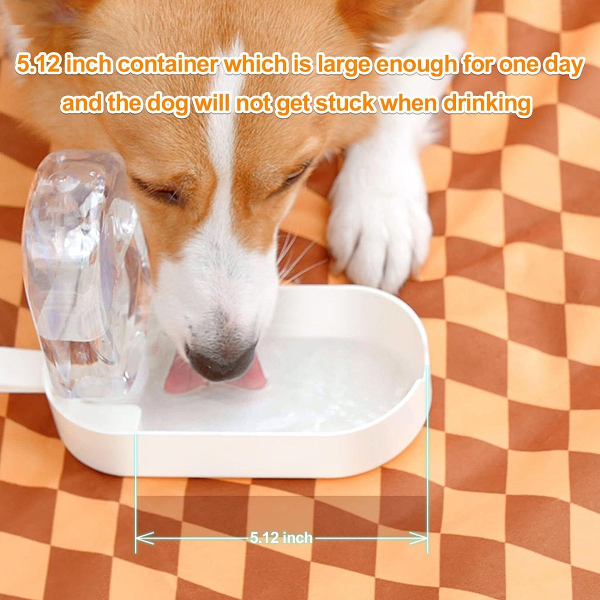 "All-in-One Reise-Haustier-Wasserflasche & Futterbehälter, 250ml, BPA-Frei, Auslaufsicher, Ideal für Hunde, Katzen, Kaninchen - Blau/Gelb"