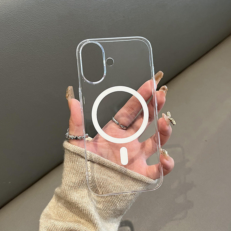 "Ultra-dünne Transparente Magnetische Handyhülle, Anti-Fall PC Material, Kompatibel mit Apple"