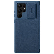 "Premium Leder Handyhülle mit Anti-Peep Objektivabdeckung und Flip-Cover für Samsung S23 ULTRA - Stoßfest, in Schwarz, Rot, Braun und Musterdesigns"