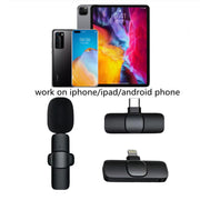 "Kompaktes, Drahtloses Lavalier-Mikrofon für iPhone & Android - Perfekt für Live-Übertragungen, Gaming und Interviews mit Langer Akkulaufzeit"