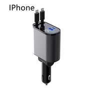 "Ultra-Schnell 100W Metall Auto Ladegerät - USB und TYPE-C Adapter mit Zigarettenanzünder - Einfache Handhabung und einstellbare Richtung"