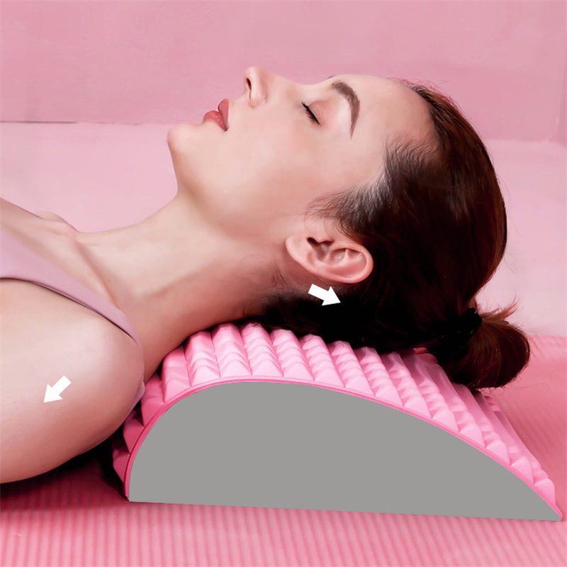 Rückenstreckkissen Nacken-Lendenwirbelstütze Massagegerät für Nacken, Taille, Rücken, Ischias, Bandscheibenvorfall, Schmerzlinderung, Massage, Entspannung
