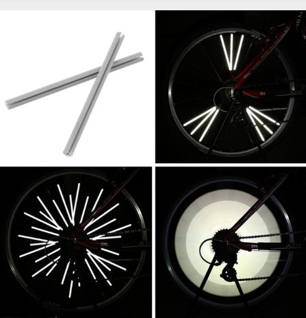 "Bunte Fahrradspeichen-Reflektorstreifen - Sicherheit & Stil für Nachtfahrten, 36er Set"