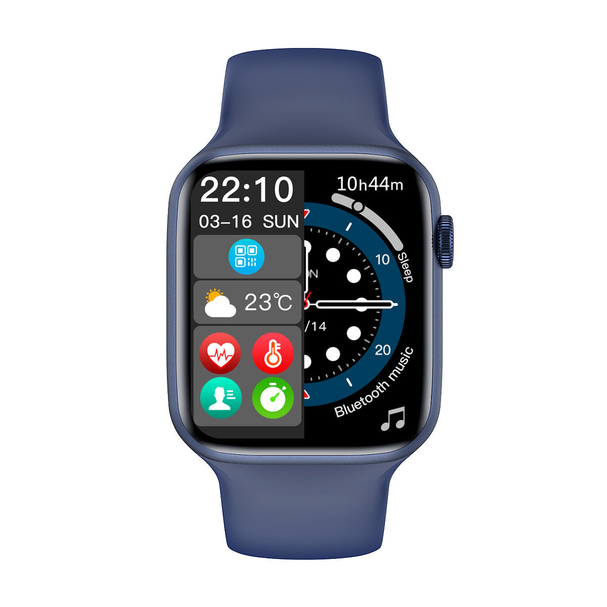 "Modische Bluetooth Anruf Smartwatch mit Split-Screen & Passwortschutz - Wasserdicht in Blau, Schwarz, Roségold, Weiß"