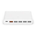 "Xiaomi Schnellladegerät mit 6 Ports - USB-Ax5, USB-Cx1, Leistungsstark und Effizient, Ideal für Vielbenutzer"