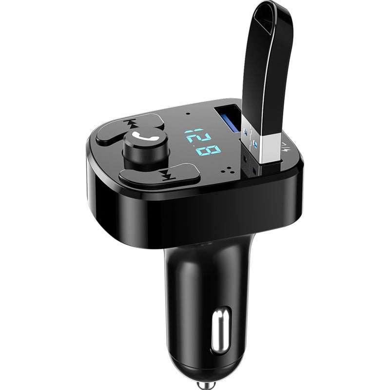 "Premium Auto-Zigarettenanzünder mit Lossless MP3-Player, Bluetooth 5.0, Dual-USB & FM-Transmitter für optimales Fahrerlebnis"