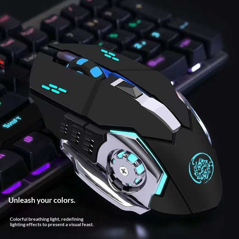 "Präzise Kabelgebundene Gaming-Maus mit Wiederaufladbarer Bluetooth-Funktion - Ideal für Laptops"
