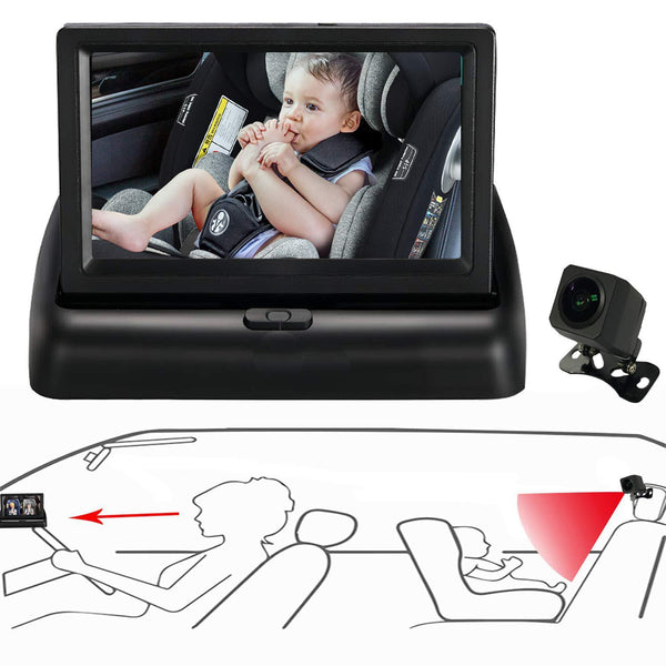 "HD Babyüberwachungs-Display 4,3" - Kompakt, Robust und Vielseitig für Sichere Babyüberwachung"