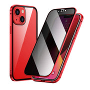 "Hochauflösende Doppelseitige Glas-Magnet Handyhülle aus Metall, Kompatibel mit iPhone Modellen, Minimalistisches Design in Vielfältigen Farben"
