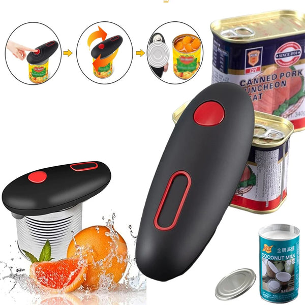 "Elektrischer Dosenöffner, Automatischer Jar-Flaschenöffner, Küchengerät mit Ein-Knopf-Bedienung, Effizient, Sicher und Energiesparend"