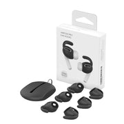 "Sportliche Anti-Drop Ohrpolster Kompatibel mit Apple Airpods 3. Generation - Inklusive Silikon Tasche und 3 Paar Earmuffs - Perlweiß oder Magisch Schwarz"
