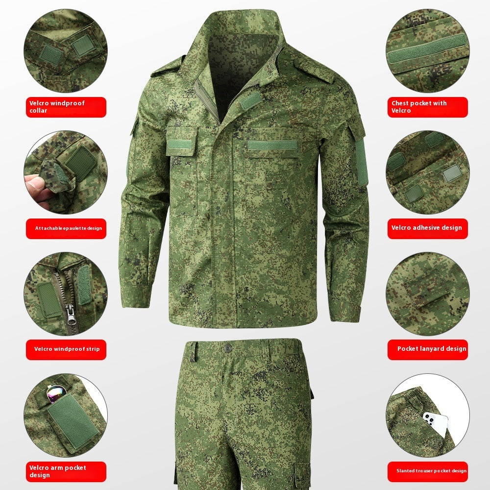 "Robuster Camouflage Arbeitskleidung-Anzug für Baustellen - Mesh Material, Trendige Farbe, Größen 165-190"