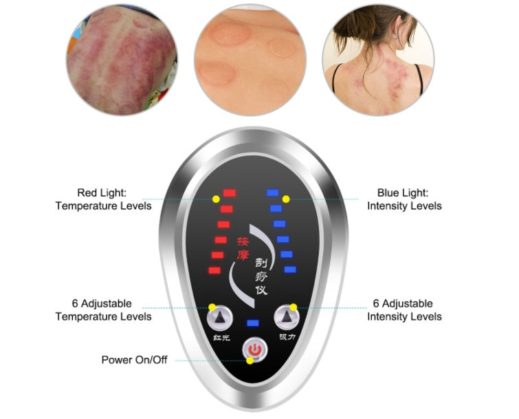 "Drahtloses Gua Sha Vakuum Saugglocken Massagegerät - Negative Druck Magnettherapie Körper Schabegerät mit Dynamischer Atmungs-Cupping-Technologie"