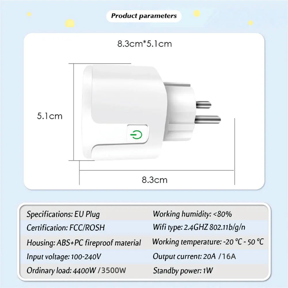 "Smart Stecker Graffiti Matter, 16A/20A EU Norm, Hochwertiges Plastikmaterial"