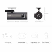 "Smartes WiFi Auto Dashcam DVR 1080P FHD mit Nachtsicht, G-Sensor und 130 Grad Weitwinkel - Klarheit und Sicherheit für Ihre Fahrten"