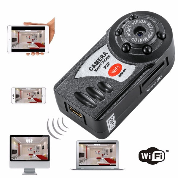 "Mini WLAN Kamera Drahtlos mit Infrarot-Nachtsicht & Echtzeit-Videoaufzeichnung - Sicherheitskamera ohne Router benötigt"
