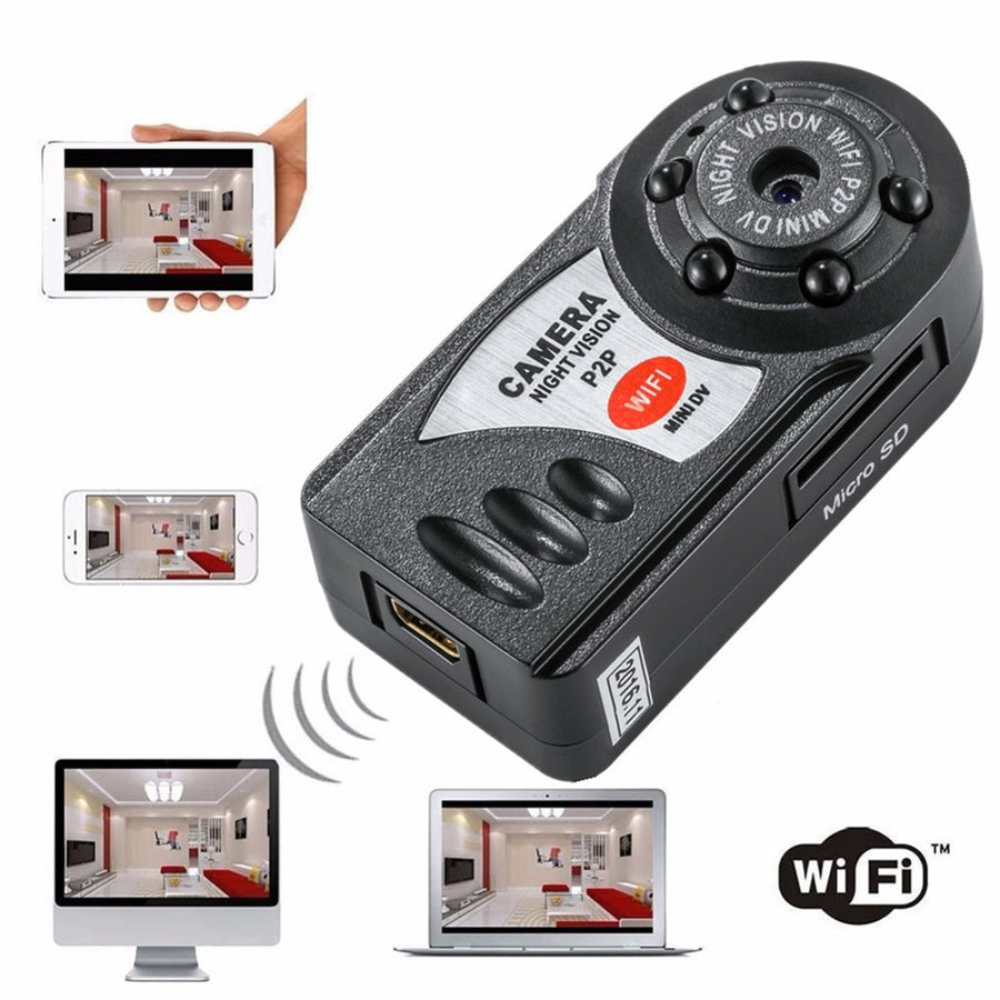 "Mini WLAN Kamera Drahtlos mit Infrarot-Nachtsicht & Echtzeit-Videoaufzeichnung - Sicherheitskamera ohne Router benötigt"