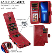 "Multifunktionale Retro Leder Handyhülle mit Kartenfach, Magnet & Anti-Fall Schutz, Kompatibel mit 16+ Modellen"